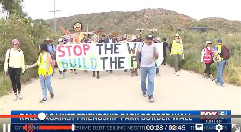 Activists rally at Friendship Park to stop border wall construction